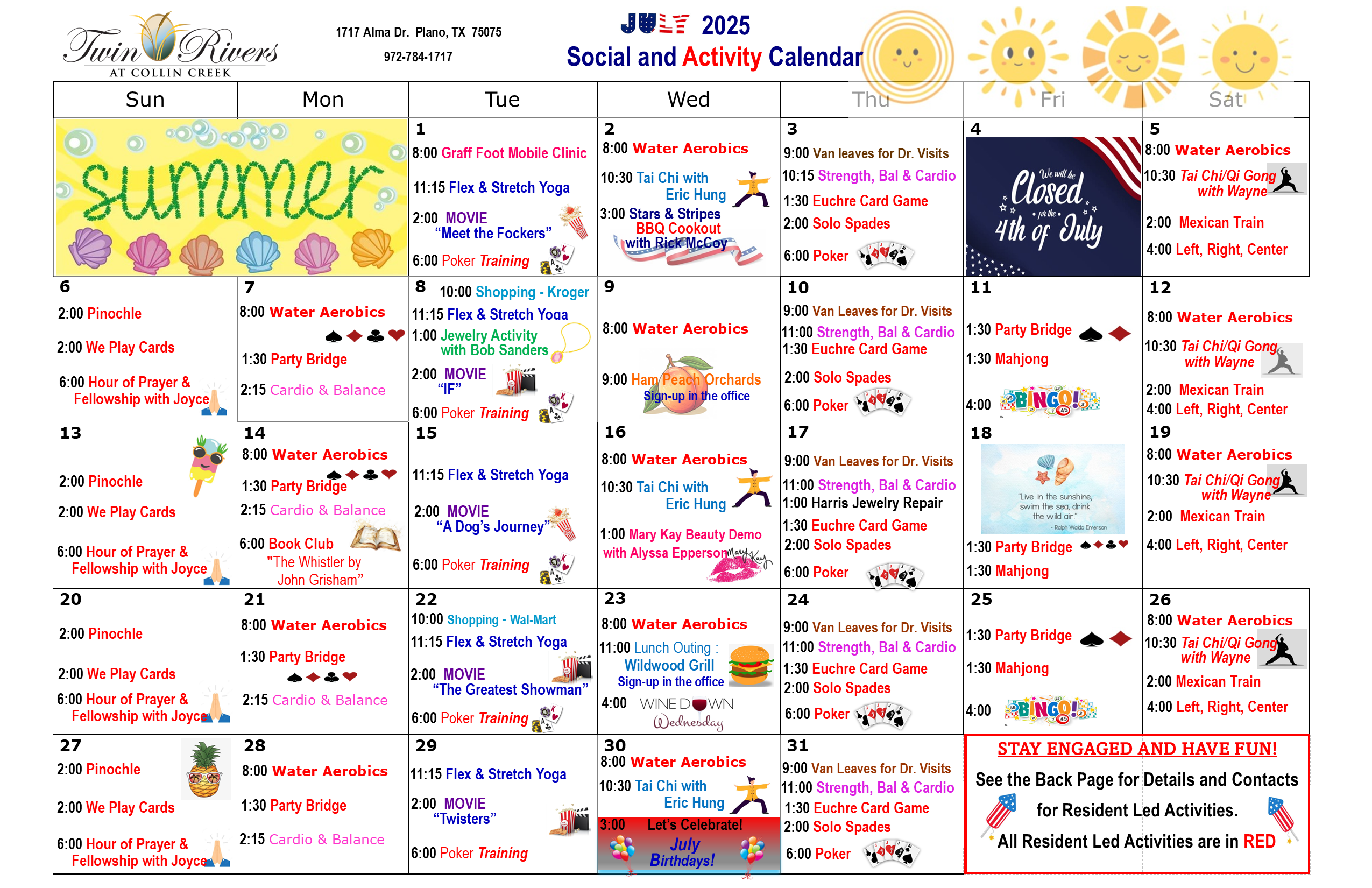 Events for Seniors in Plano, Texas | Senior Living Plano, Texas 